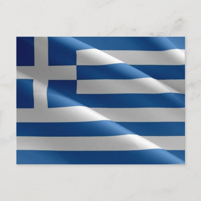 Griechenland - griechische Flagge - Postkarte (Vorderseite)