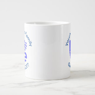 Griechenland Herzenflagge Blaue LIEBE Personalisie Jumbo-Tasse