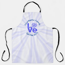 Griechenland Herzenflagge Blaue LIEBE Personalisie Schürze