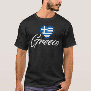 Griechenland Herzenflagge Männer schwarz T-Shirt