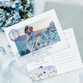 Griechenland Hochzeit Danke, dass Sie Script Monog Postkarte