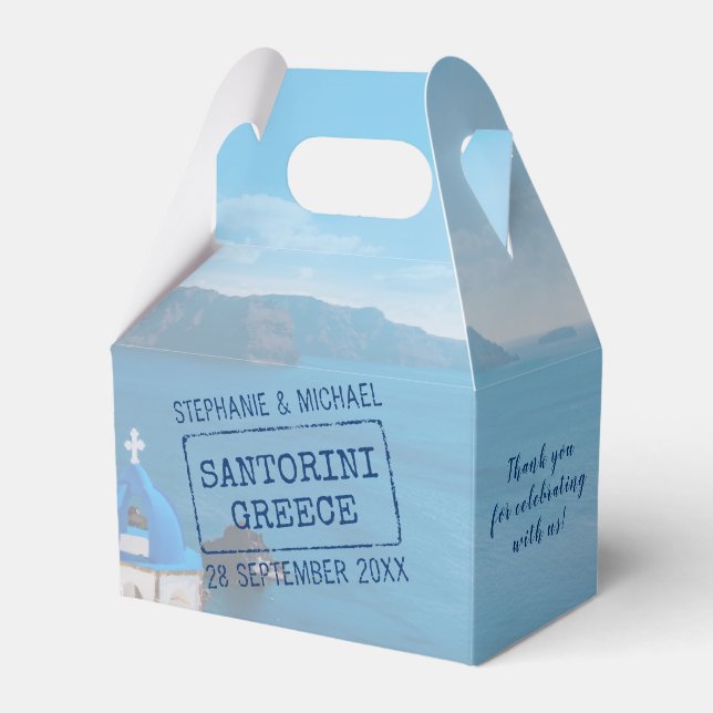 Griechenland Hochzeit in Urlaubsort Custom Passpor Geschenkschachtel (Vorderseite)