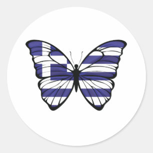 Griechenland Hypolimnas Butterfly Runder Aufkleber