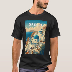 Griechenland Illustration Travel Art Vintag T-Shirt