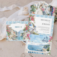 Griechenland | Illustrierte mediterrane Hochzeit
