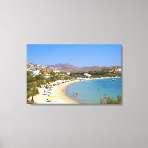 Griechenland, Insel Paros, Krios Beach aus der Höh Leinwanddruck