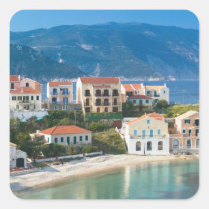 GRIECHENLAND, Ionische Inseln, KEFALONIA, Assos: 2 Quadratischer Aufkleber