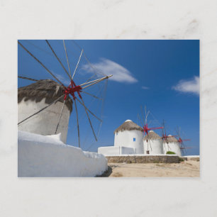 Griechenland, Kykladen-Inseln, Mykonos, alte Windm Postkarte