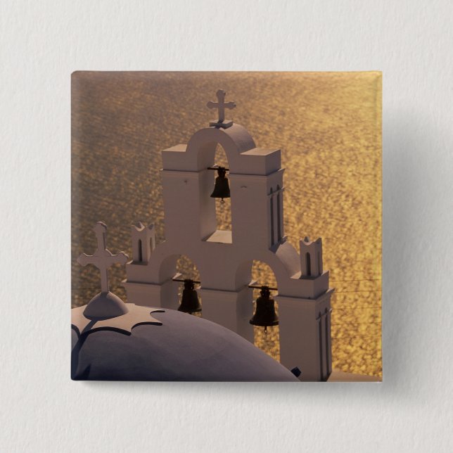 Griechenland, Kykladen, Santorini, Thira, Button (Vorderseite)