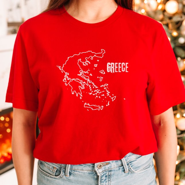 Griechenland - Länderplan für die griechische Kont T-Shirt (Von Creator hochgeladen)