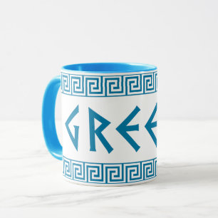 Griechenland-Landnationstextnamensymbol-Grieche Tasse