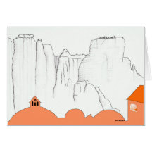 Griechenland-Landschaft. Meteora Monastary von