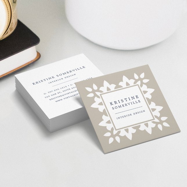 Griechenland | marokkanischer geometrischer Platz Quadratische Visitenkarte (Von Creator hochgeladen)