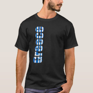 Griechenland mit Flaggenfarben an der Seite von T-Shirt
