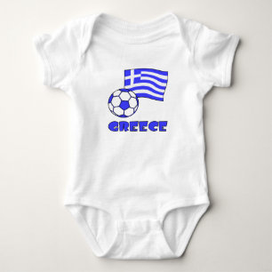 Griechenland mit griechischer Flagge und Fußball Baby Strampler