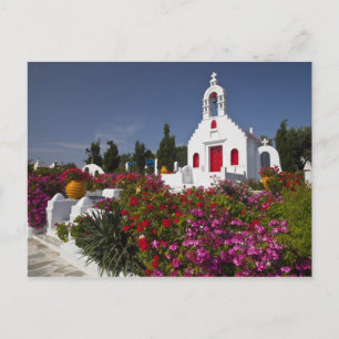 Griechenland, Mykonos, Hübsche kleine Kapelle in d Postkarte
