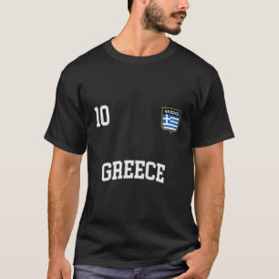 Griechenland Nr. 10 Griechische Flag Fußball-Fußba T-Shirt
