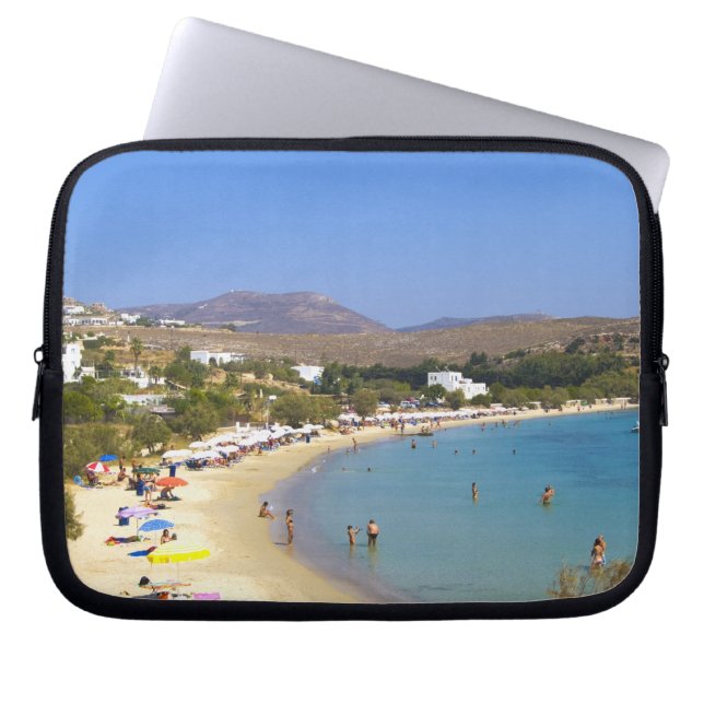 Griechenland, Paros Island, Krios Beach von oben Laptopschutzhülle (Vorderseite)