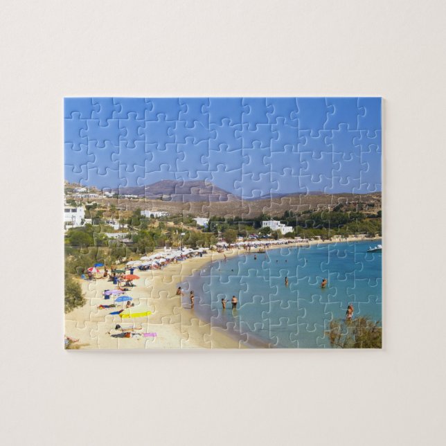 Griechenland, Paros Island, Krios Beach von oben Puzzle (Horizontal)