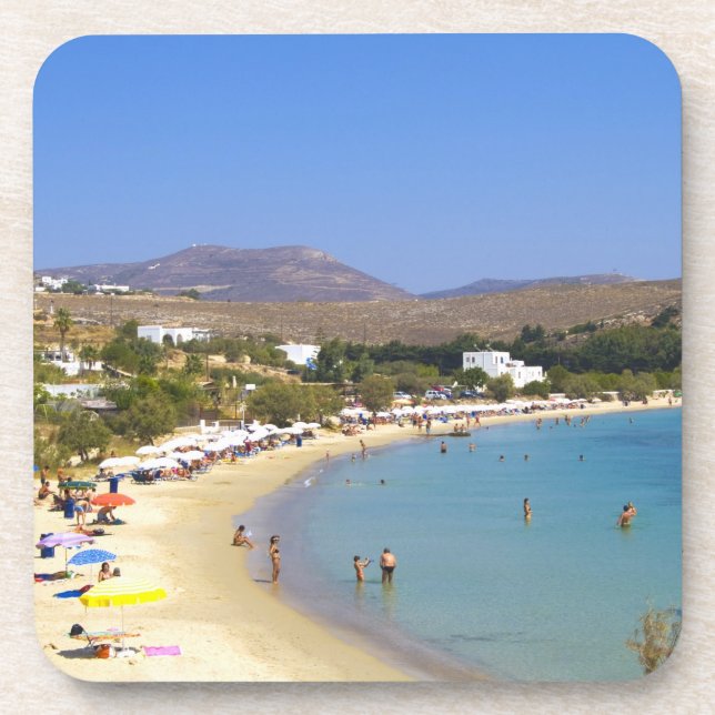Griechenland, Paros Island, Krios Beach von oben Untersetzer (Vorderseite)
