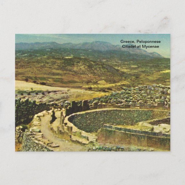 Griechenland, Peloponnes Citadel in Mycenae Postkarte (Vorderseite)