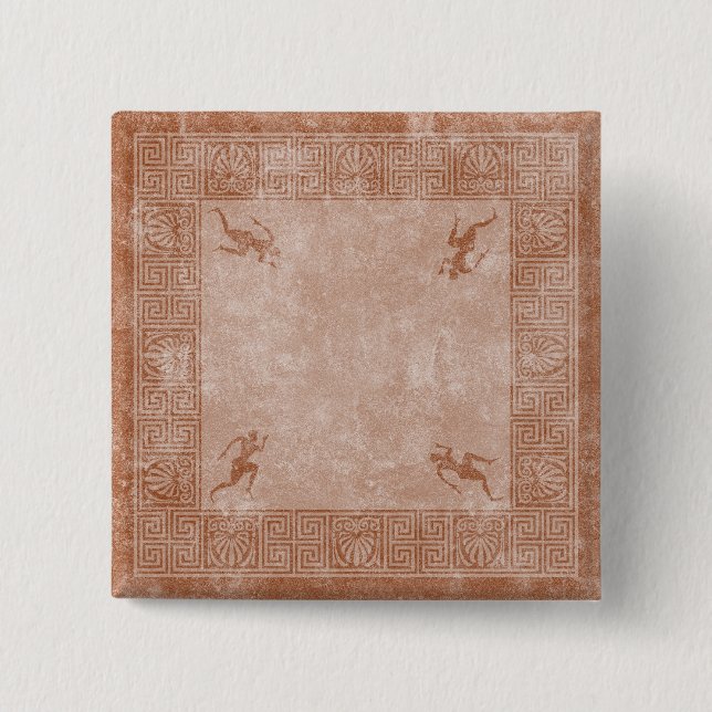 Griechenland-Quadratentwurf Button (Vorderseite)