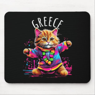 Griechenland Quirky Funny Niedlich Colorful Dancin Mousepad