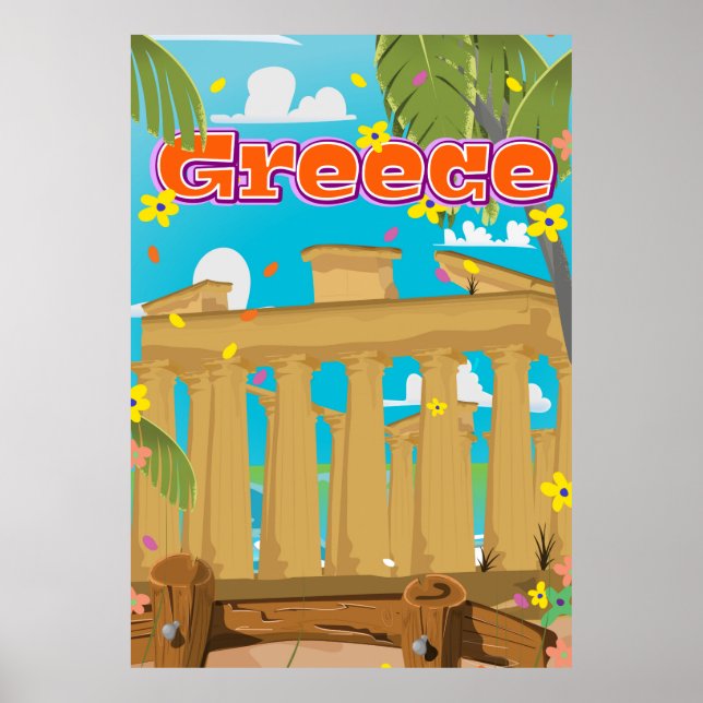 Griechenland Reiseplakat. Poster (Vorne)