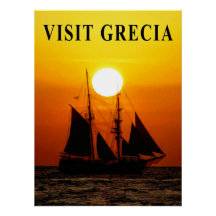 Griechenland Reiseplakat