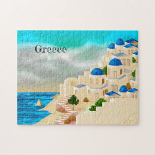Griechenland Reiseplakatpuzzle Puzzle