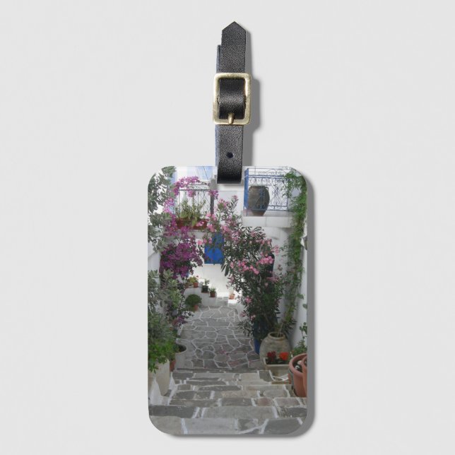 Griechenland Reiseziel Gepäckmarke Gepäckanhänger (Vorderseite Vertikal)