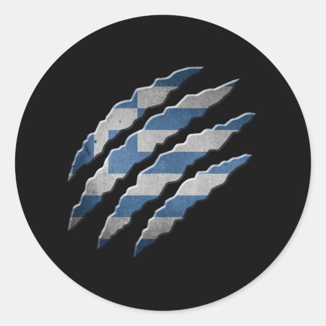 Griechenland Runder Aufkleber (Vorderseite)