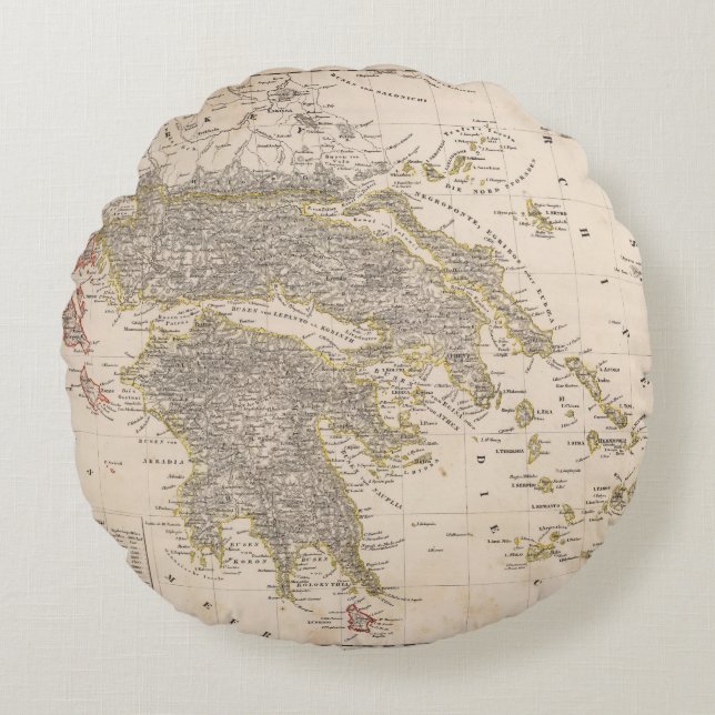 Griechenland Rundes Kissen (Vorderseite)