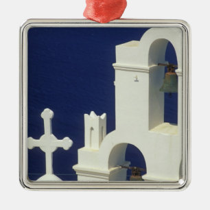 Griechenland, Santorini. Blick auf eine griechisch Ornament Aus Metall