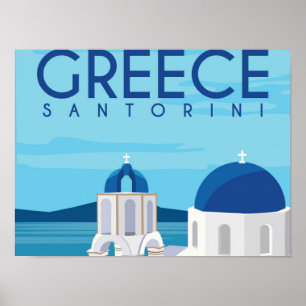 Griechenland Santorini Poster