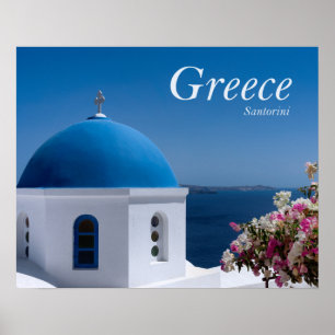 Griechenland Santorini Reisen Poster