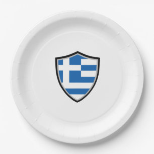 Griechenland-Schutzschild Pappteller