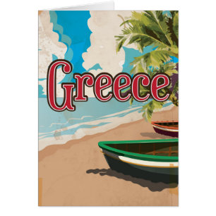 Griechenland Strand vintage Reiseplakat