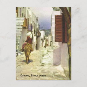Griechenland, Straßenszene Postkarte