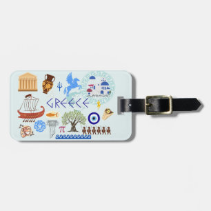 Griechenland Symbole Reise Liebhaber Gepäckanhänger