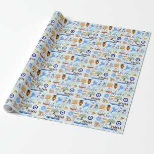 Griechenland Symbole Reise Liebhaber Geschenkpapier