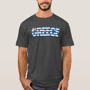 Griechenland - Typografie unter griechischer Flagg T-Shirt