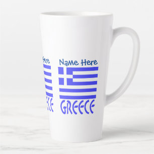 Griechenland und die griechische Flagge als blaue  Milchtasse