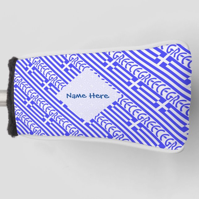 Griechenland und die griechische Flagge als Person Golf Headcover (Vorderseite)