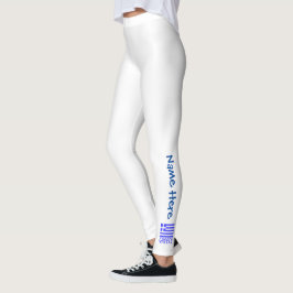 Griechenland und die griechische Flagge - Blaue Pe Leggings