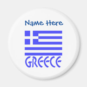 Griechenland und die griechische Flagge - Blaue Pe Magnet