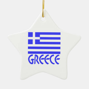 Griechenland und die griechische Flagge Keramik Ornament