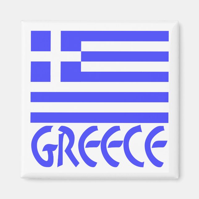 Griechenland und die griechische Flagge Magnet (Vorne)