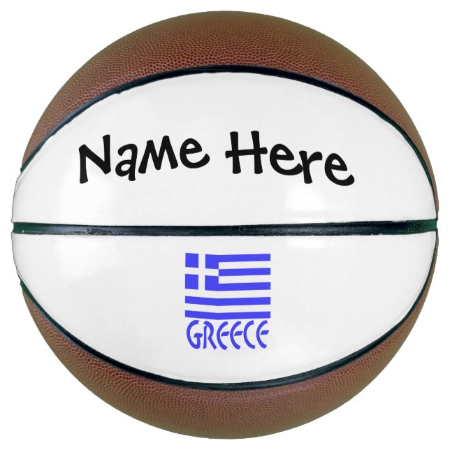 Griechenland und die griechische Flagge mit Ihrem  Basketball (Vorderseite)