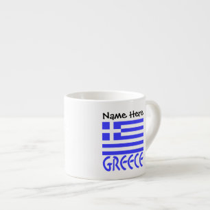 Griechenland und die griechische Flagge mit Ihrem  Espressotasse